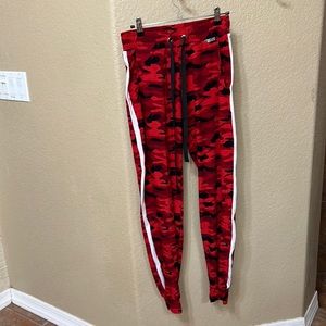 Dream Joggers in red camo by Bombshell sportswear